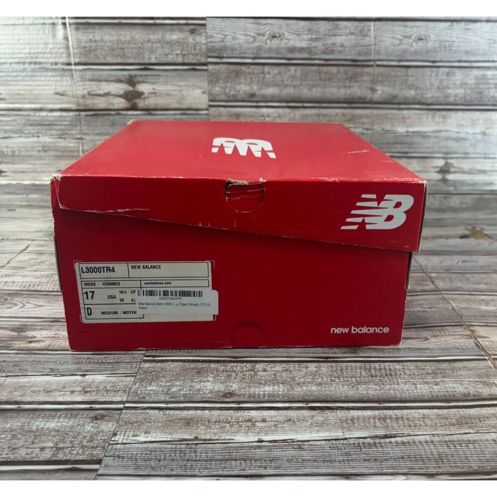 New Balance Baseball Cleats L3000TR4 size 17 D color red Brand New - Picture 2 of 13